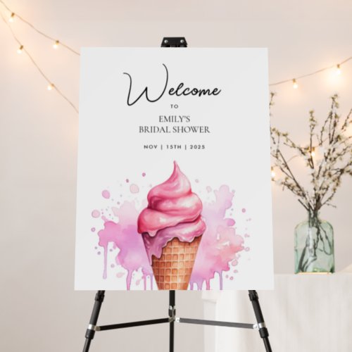 Shes Been Scooped Up Bridal Shower Welcome Sign