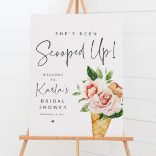 She's Been Scooped Up Bridal Shower Welcome Sign 