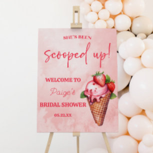 She's Been Scooped Up! Bridal Shower Welcome Sign