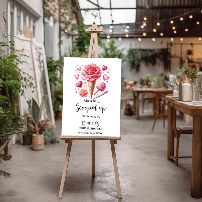 She's Been Scooped Up Bridal Shower Welcome Sign  (Creator Uploaded)