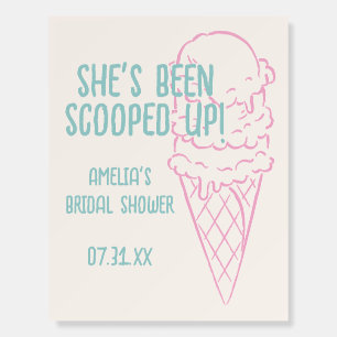 She's Been Scooped Up! Bridal Shower Welcome Sign