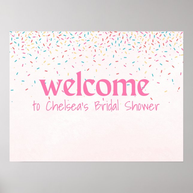 She's Been Scooped Up Bridal Shower Welcome sign (Front)