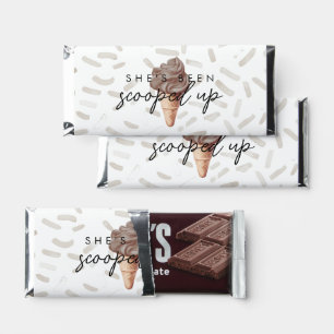 She's Been Scooped Up Chocolate Bridal Large Hershey Bar Favors