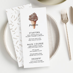 She's Been Scooped Up Chocolate Bridal Shower Menu