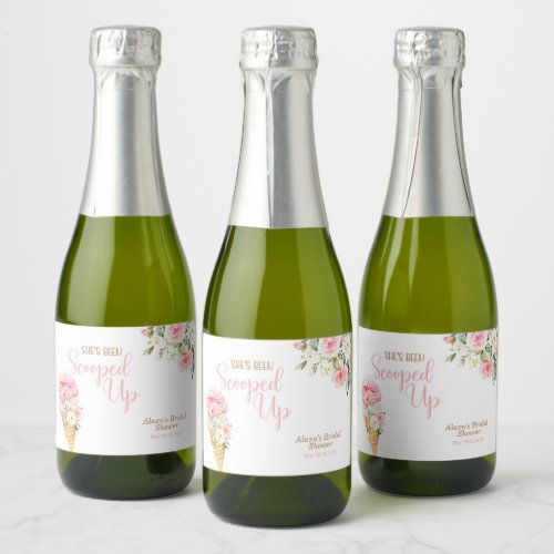 Shes Been Scooped Up Custom MINI  Sparkling Wine Label