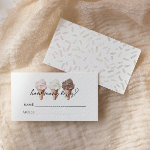 She's Been Scooped Up How Many Kisses Game Enclosure Card