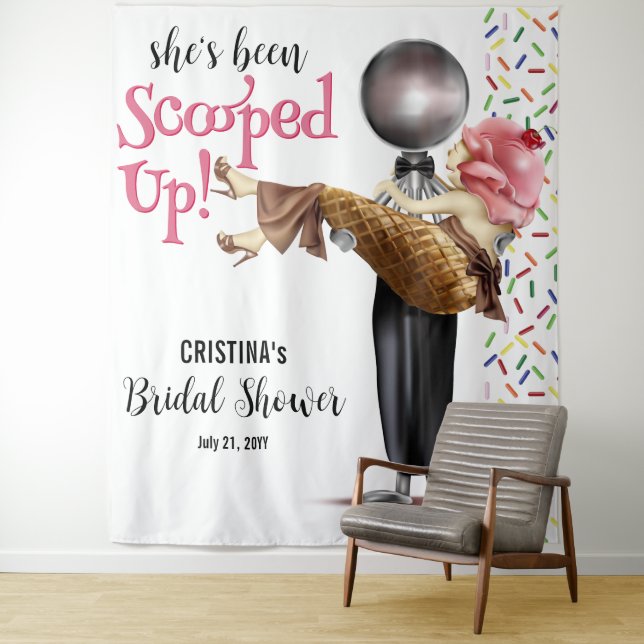 She's Been Scooped Up Ice cream Backdrop (In Situ)