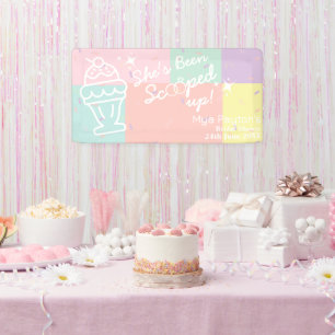 She's Been Scooped Up! Ice Cream Bridal Shower Banner
