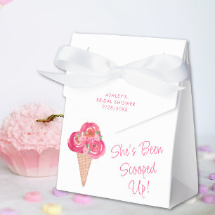 She's Been Scooped Up Ice Cream Bridal Shower Favor Boxes