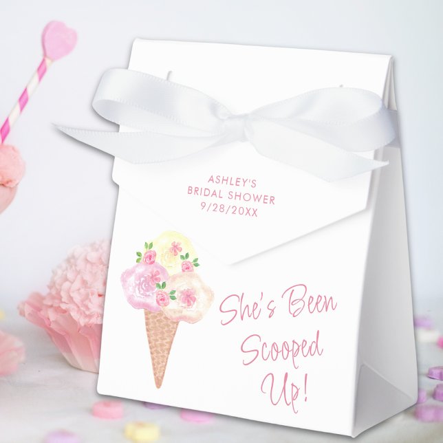 She's Been Scooped Up Ice Cream Bridal Shower  Favor Boxes (Creator Uploaded)