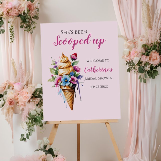 She's Been Scooped Up Ice Cream Bridal Shower  Foam Board (Creator Uploaded)