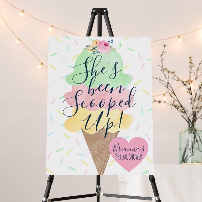 She's Been Scooped Up Ice Cream Bridal Shower Foam Board (She's Been Scooped Up Ice Cream Bridal Shower Foam Board)