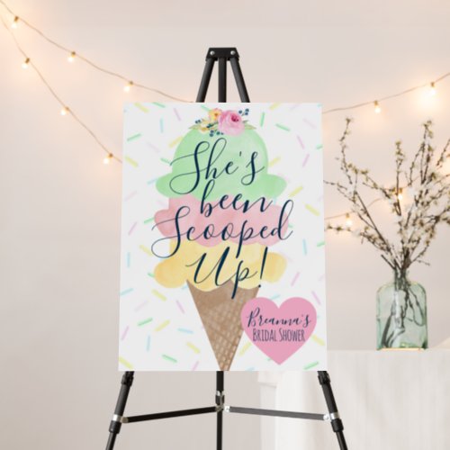 Shes Been Scooped Up Ice Cream Bridal Shower Foam Board