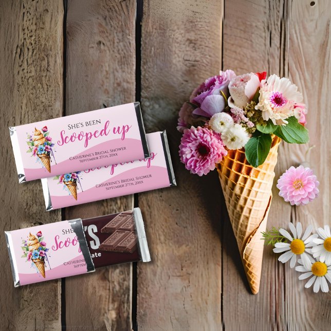 She's Been Scooped Up Ice Cream Bridal Shower  Hershey Bar Favors (Creator Uploaded)
