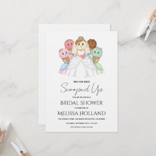 She's Been Scooped Up Ice Cream Bridal Shower Invitation