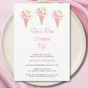 She's Been Scooped Up Ice Cream Bridal Shower  Invitation