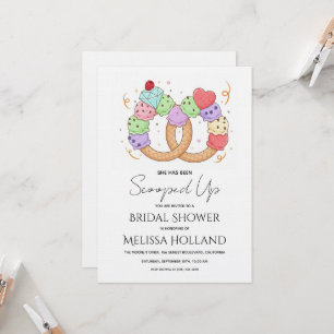 She's Been Scooped Up Ice Cream Bridal Shower Invitation