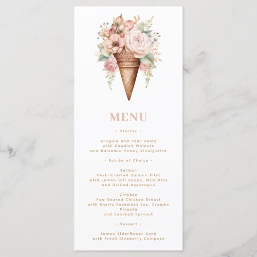 Shes Been Scooped Up Ice Cream Bridal Shower Menu