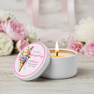 She's Been Scooped Up Ice Cream Bridal Shower Mini Candle Favors