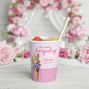 She's Been Scooped Up Ice Cream Bridal Shower Paper Cups