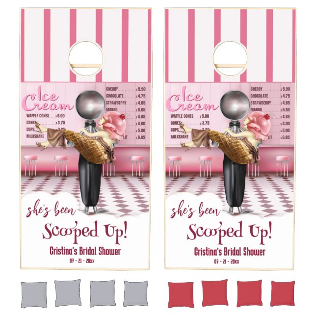 She's Been Scooped Up Ice Cream Cornhole Set (Set)