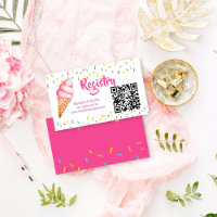 She's been scooped up ice cream qr gift registry