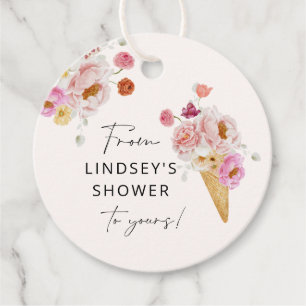 She's Been Scooped Up Ice Cream Soap Bridal Shower Favor Tags