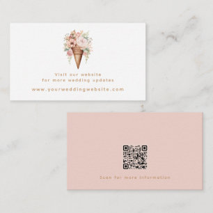 She's Been Scooped Up Ice Cream Wedding Website Enclosure Card