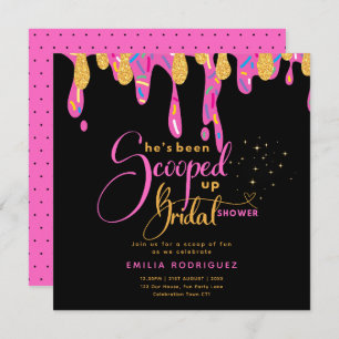 She's Been Scooped Up Icecream Bridal Shower Invitation