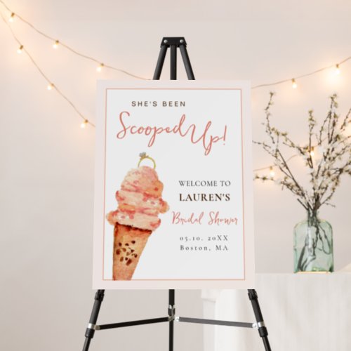 Shes  been scooped up Pink Bridal Shower Foam Board