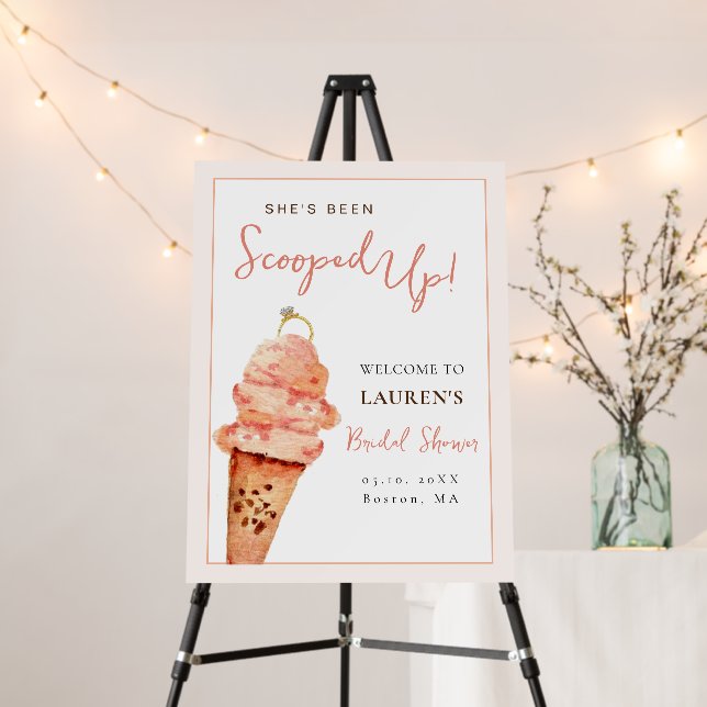 She's  been scooped up Pink Bridal Shower Foam Board (In Situ (Stand))
