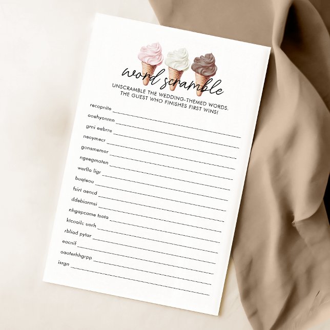 She's Been Scooped Up Shower Word Scramble Game (Creator Uploaded)