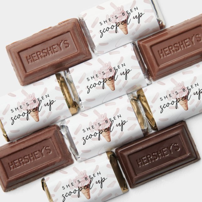 She's Been Scooped Up Strawberry Bridal Shower Hershey's Miniatures (Assorted)