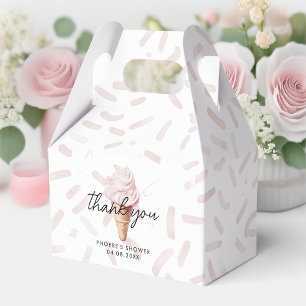 She's Been Scooped Up Strawberry Shower Gable Favor Boxes