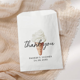 She's Been Scooped Up Vanilla Bridal Shower Favor Bag