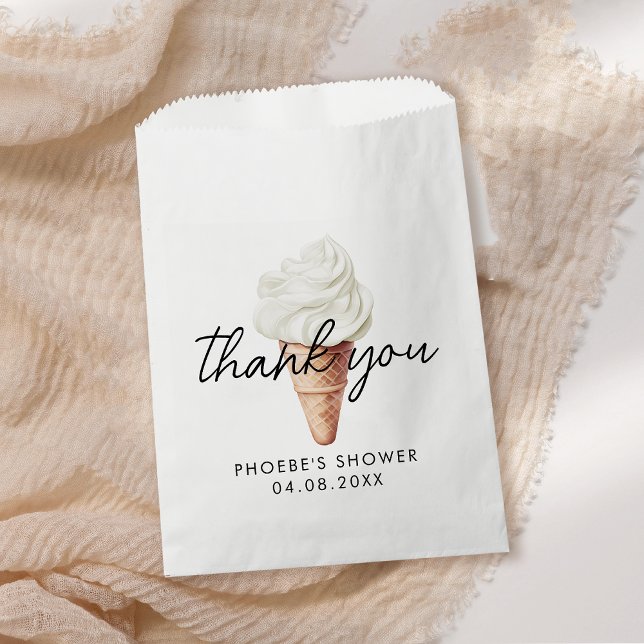 She's Been Scooped Up Vanilla Bridal Shower Favor Bag (Creator Uploaded)