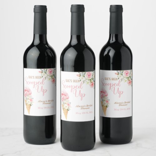 Shes Been Scooped Up Wine Bottle Label _ Custom