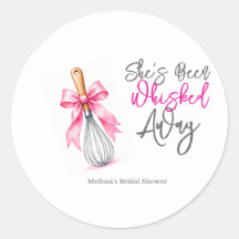 She's Been Whisked Away Bridal Shower Stickers