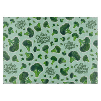 She's Choppin' Broccoli Gen X Humor Novelty Cutting Board