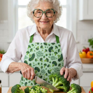 She's Choppin' Broccoli GenX Humor Song Novelty  Apron