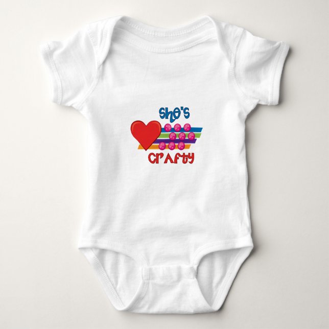 Shes Crafty Baby Bodysuit (Front)
