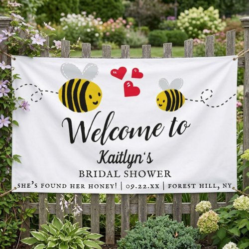 She's Found Her Honey Bee Bridal Shower Welcome Banner