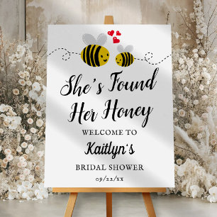 She's Found Her Honey Bee Bridal Shower Welcome Foam Board