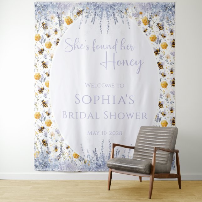 She's Found Her Honey Bridal Shower Backdrop (In Situ)
