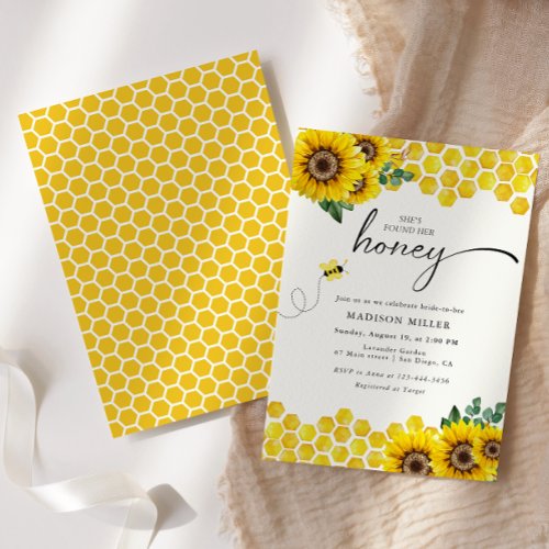 Shes Found Her Honey Bridal Shower Bee  Invitation