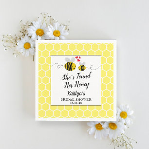 She's Found Her Honey Modern Bee Bridal Shower Napkins