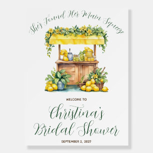 She's found her Main Squeeze Bridal Shower Welcome Foam Board