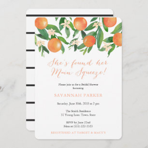 She's Found Her Main Squeeze Citrus Bridal Shower Invitation