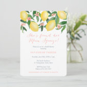She's Found Her Main Squeeze Lemons Bridal Shower Invitation (Standing Front)