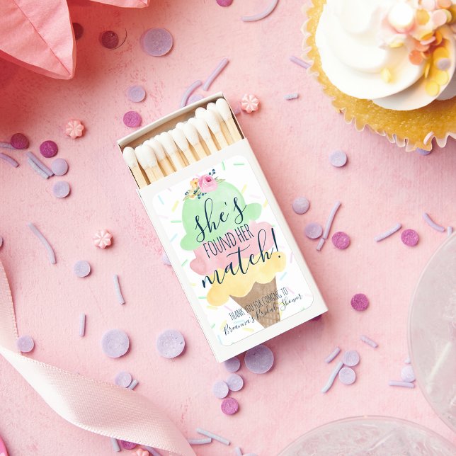 She's Found Her Match Ice Cream Bridal Matchboxes (Creator Uploaded)